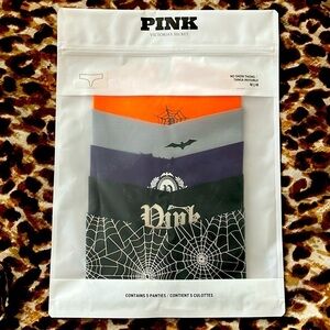 Brand New PINK Victoria’s Secret Halloween 5-Pack No Show Thongs Underwear Panty